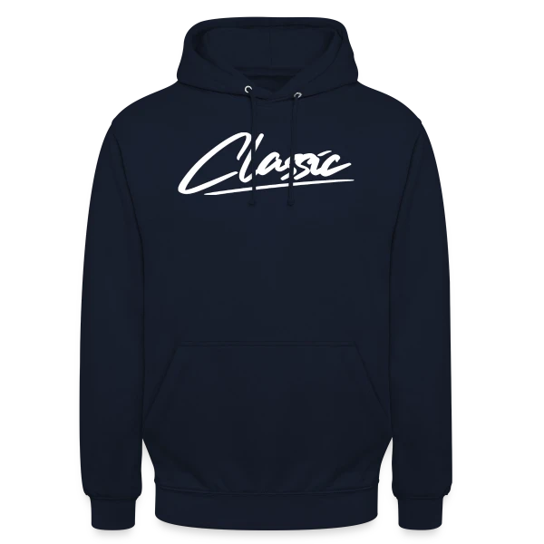 Inscription Classique Blanche sur Sweat-shirt à capuche unisexe