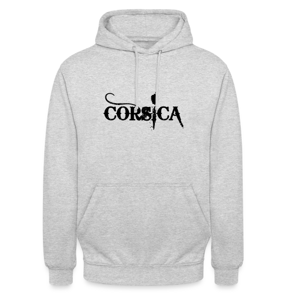 Corsica Carte Grunge sur Sweat-shirt à capuche unisexe