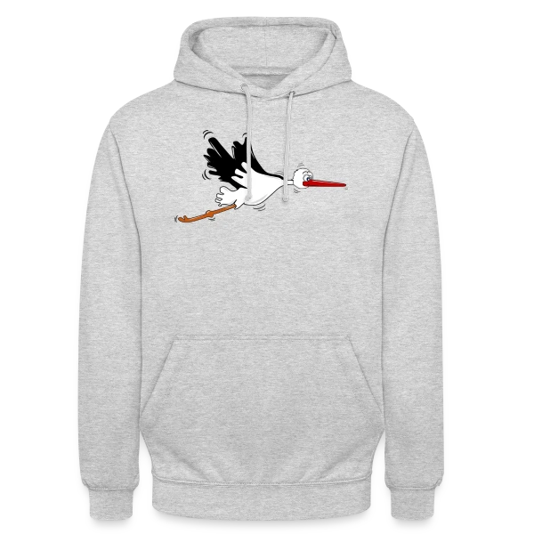 Cigogne d'Alsace Animal Emblématique sur Sweat-shirt à capuche unisexe