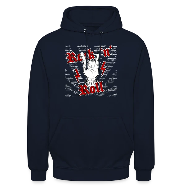 Authentique Rock 'n' Roll sur Sweat-shirt à capuche unisexe
