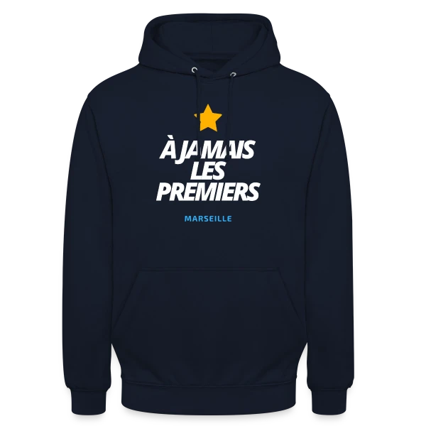 Marseille À Jamais Les Premiers (Blanc) sur Sweat-shirt à capuche unisexe