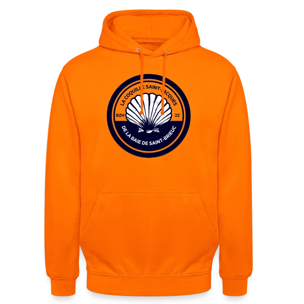 Coquille Saint-Jacques Baie de Saint-Brieuc sur Sweat-shirt à capuche unisexe