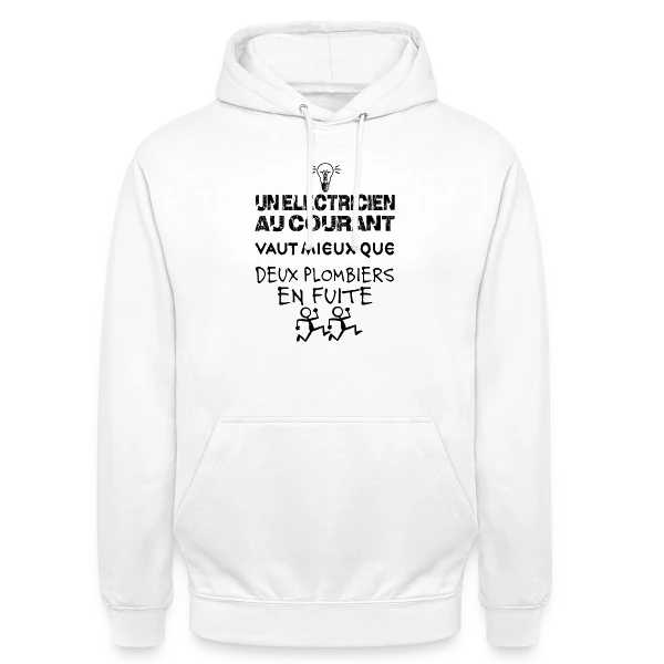 Électricien au Courant | T-Shirt Humour Pro du Câble sur Sweat-shirt à capuche unisexe