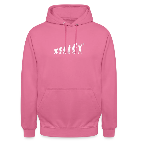 Humour Musculation: L'Évolution du Sportif sur Sweat-shirt à capuche unisexe