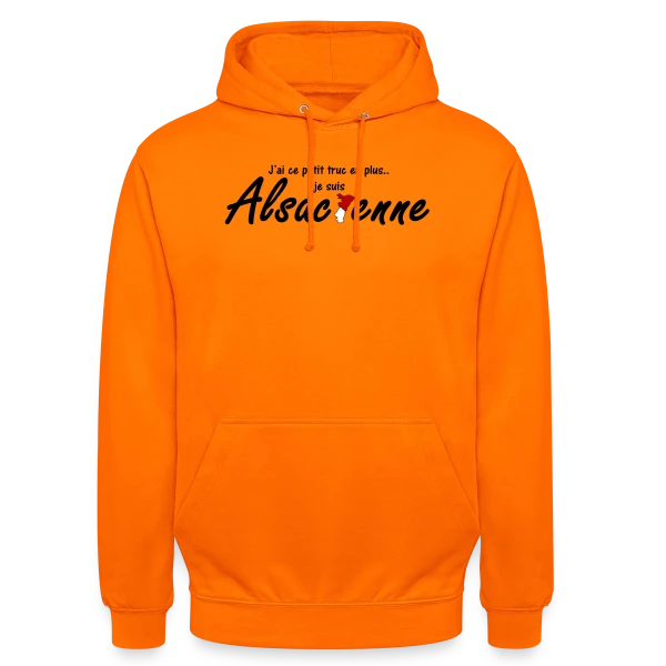 Je suis Alsacienne Humour sur Sweat-shirt à capuche unisexe