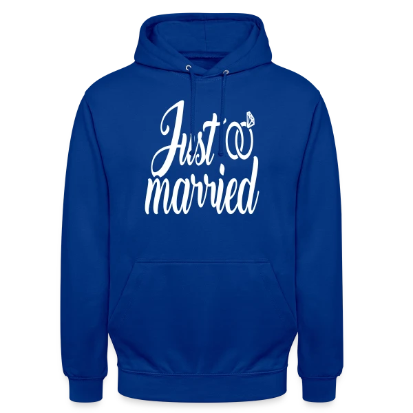 Just Married sur Sweat-shirt à capuche unisexe