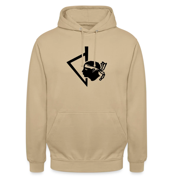 Tête de Maure Corse Classique sur Sweat-shirt à capuche unisexe