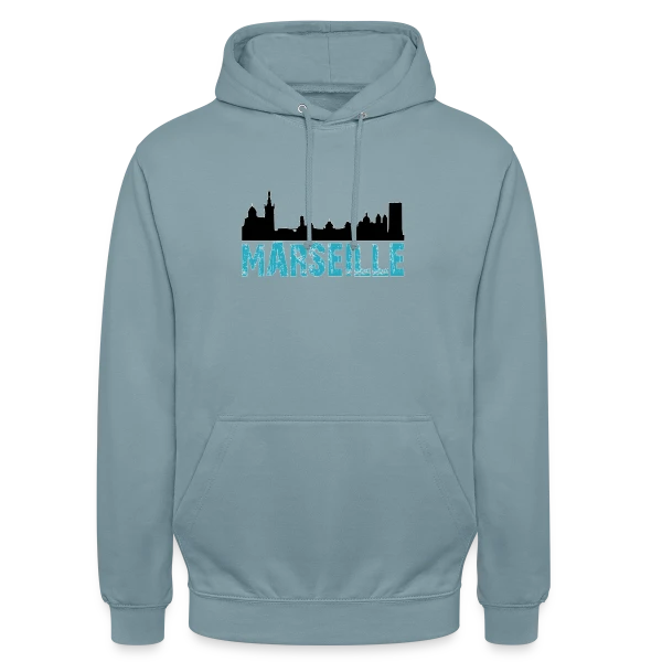 Skyline Marseille Urbaine sur Sweat-shirt à capuche unisexe