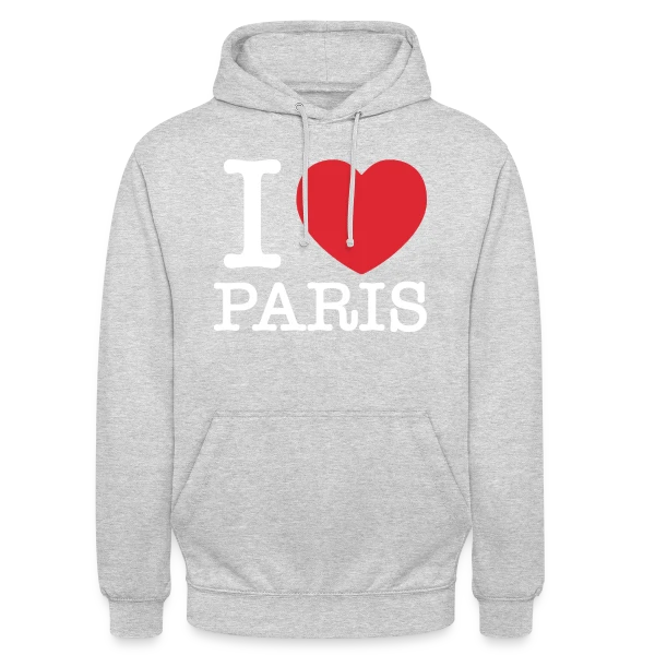 Cœur J'aime Paris sur Sweat-shirt à capuche unisexe