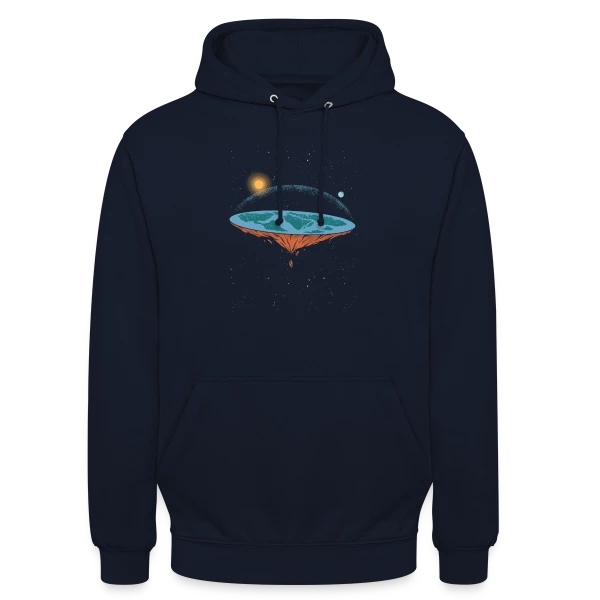 Terre Plate Univers sur Sweat-shirt à capuche unisexe