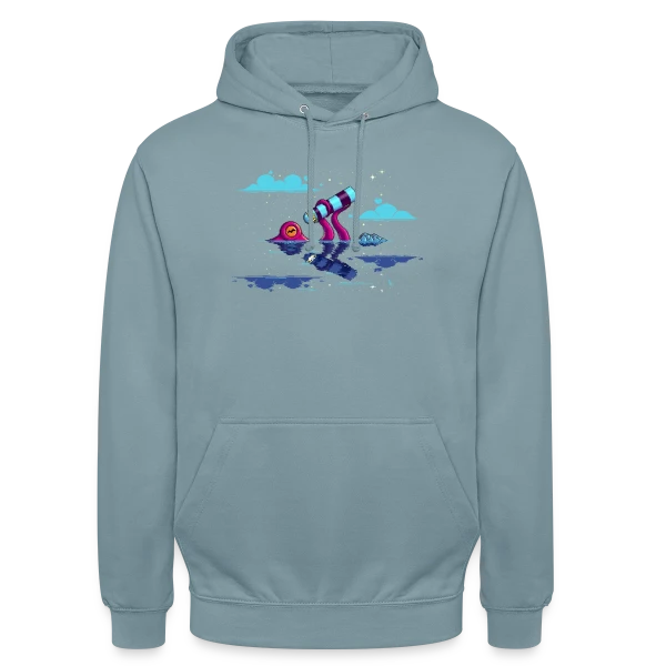 Octocurious : Poulpe Curieux Nocturne sur Sweat-shirt à capuche unisexe