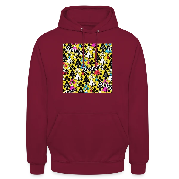 Motif Pop Art Bretagne sur Sweat-shirt à capuche unisexe