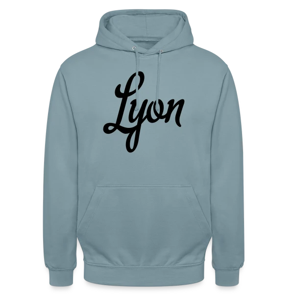 Lyon Calligraphie Élégante sur Sweat-shirt à capuche unisexe