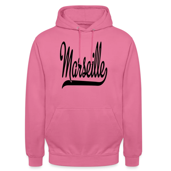 Marseille Calligraphie Élégante sur Sweat-shirt à capuche unisexe