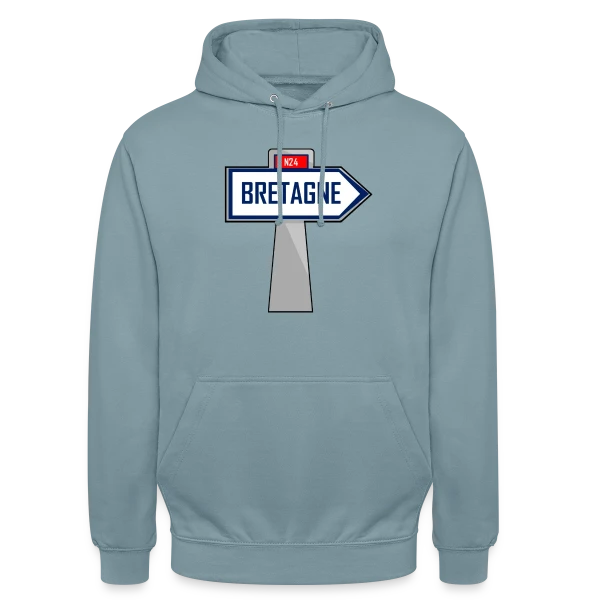 Bretagne : Direction Humoristique Bretonne sur Sweat-shirt à capuche unisexe