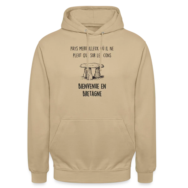 Bretagne Dolmen Humour sur Sweat-shirt à capuche unisexe