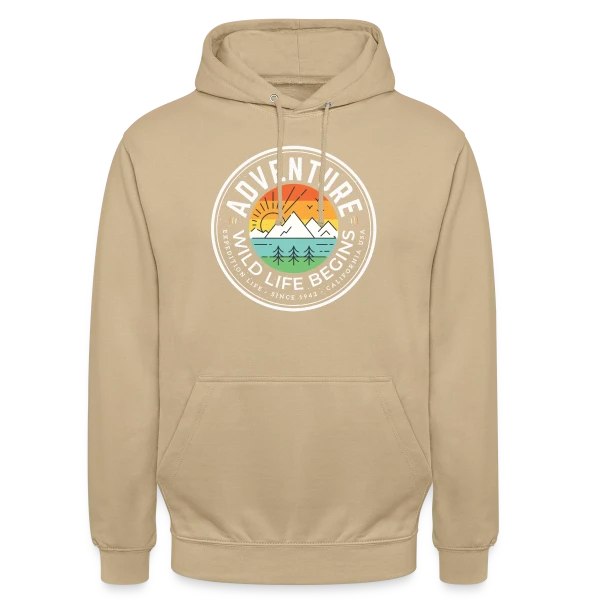 Lever de Soleil Montagneux sur Sweat-shirt à capuche unisexe