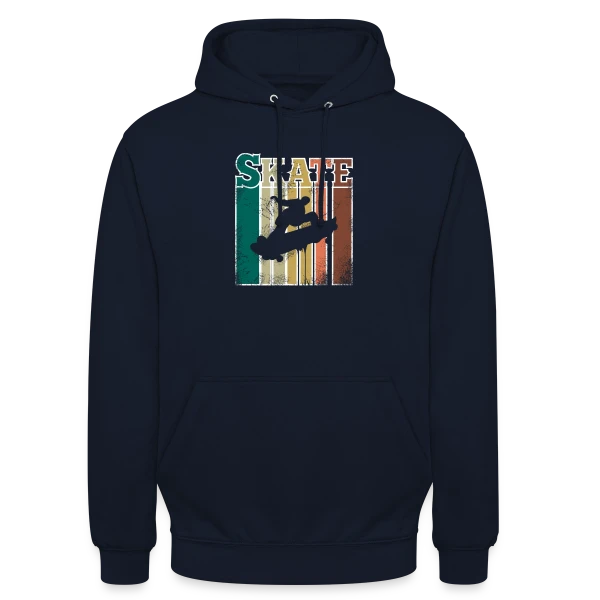 Skate Esprit Rétro Vintage sur Sweat-shirt à capuche unisexe