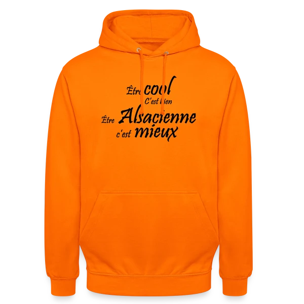 Fière d'être Alsacienne sur Sweat-shirt à capuche unisexe