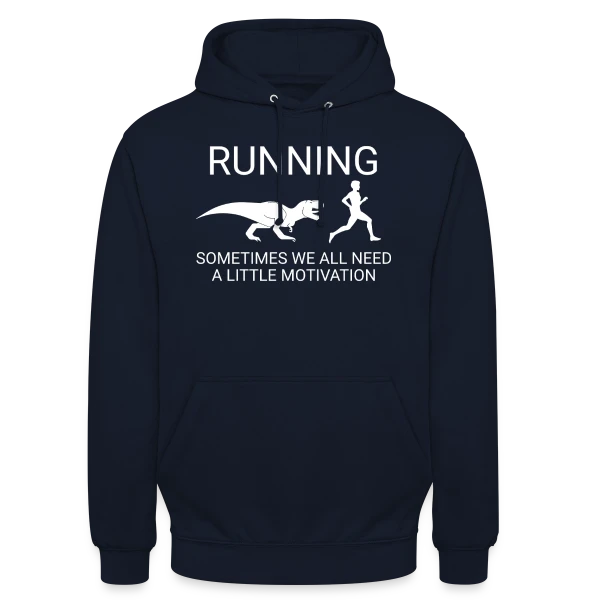 Dinosaure Coureur - Motivation Running sur Sweat-shirt à capuche unisexe