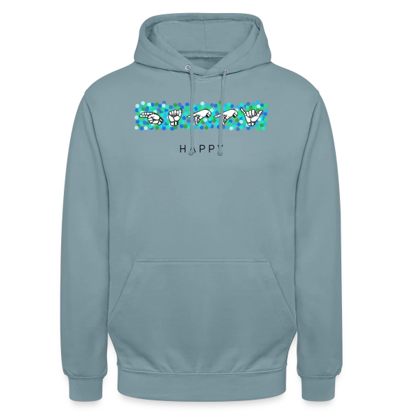Bonheur en Langue des Signes sur Sweat-shirt à capuche unisexe