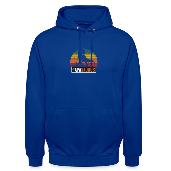 'PapaSaurus Rex' - Humour Dinosaure Rétro pour Papa sur Sweat-shirt à capuche unisexe