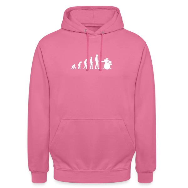Évolution Batteur – L'Humour Rythmé sur Sweat-shirt à capuche unisexe