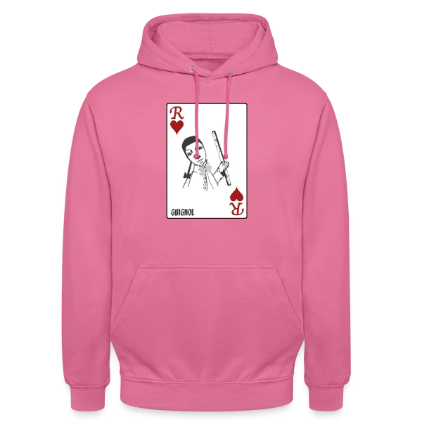 Guignol Roi de Cœur sur Sweat-shirt à capuche unisexe