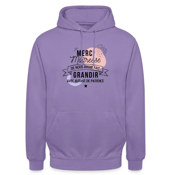 Maîtresse en Or : Merci pour tout ! sur Sweat-shirt à capuche unisexe