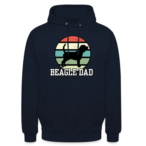 Papa Beagle Rétro sur Sweat-shirt à capuche unisexe