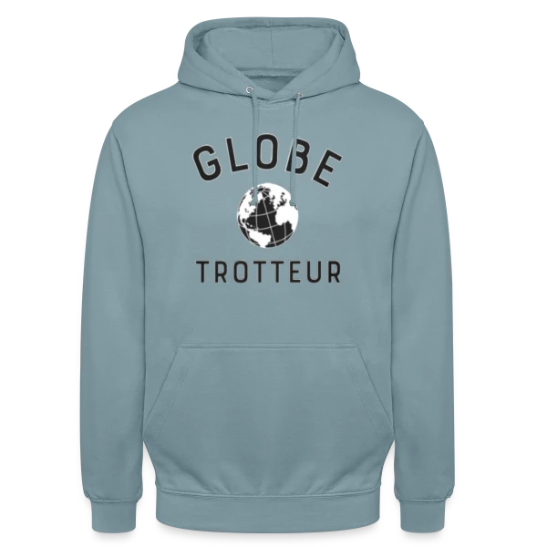 Globe Trotteur Humour sur Sweat-shirt à capuche unisexe