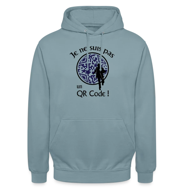 Je ne suis pas un QR Code sur Sweat-shirt à capuche unisexe