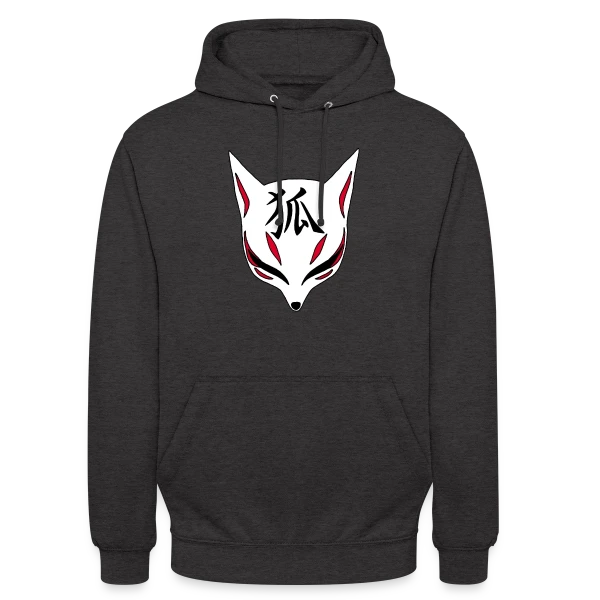 Renard Kitsune Manga & Kanji sur Sweat-shirt à capuche unisexe