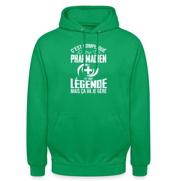 Pharmacien Légende - Humour C'est compliqué mais je gère sur Sweat-shirt à capuche unisexe