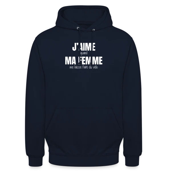 Vélo, Femme et Liberté sur Sweat-shirt à capuche unisexe
