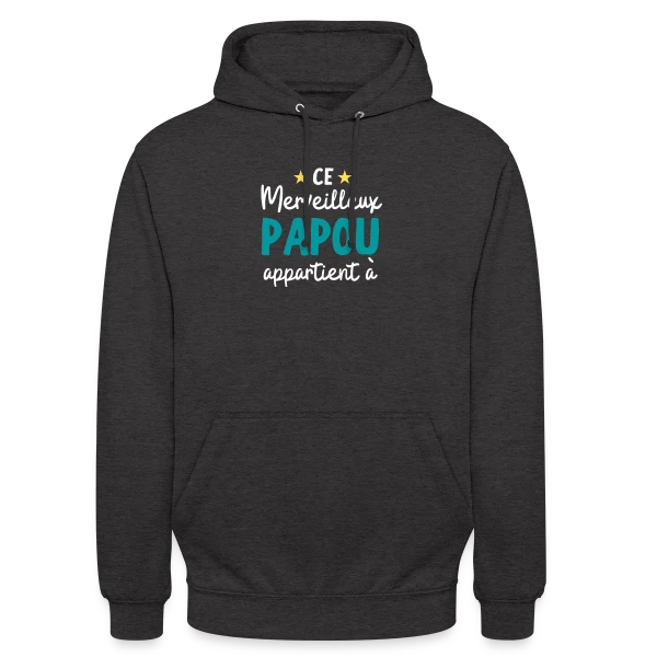 Mon Merveilleux Papou Appartient À (personnalisé) sur Sweat-shirt à capuche unisexe