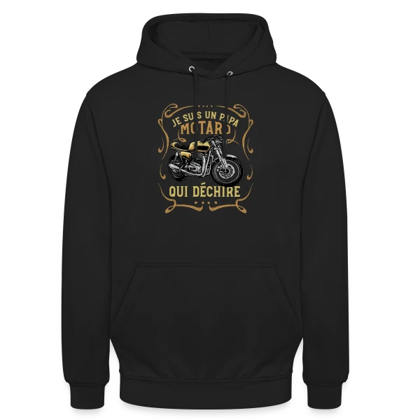 Papa Motard Qui Déchire - Cadeau Humour Moto sur Sweat-shirt à capuche unisexe