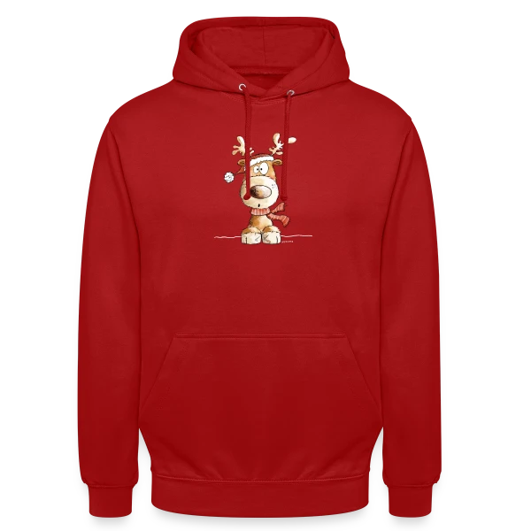 Renne de Noël Rigolo Ho Ho Ho ! sur Sweat-shirt à capuche unisexe