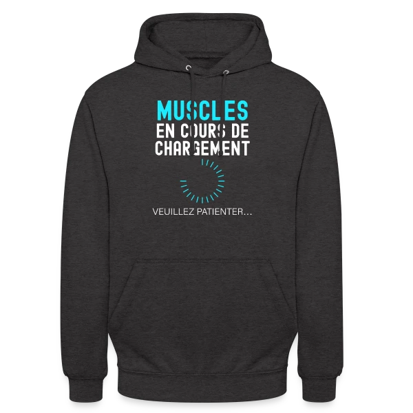 Muscles en Cours de Chargement sur Sweat-shirt à capuche unisexe