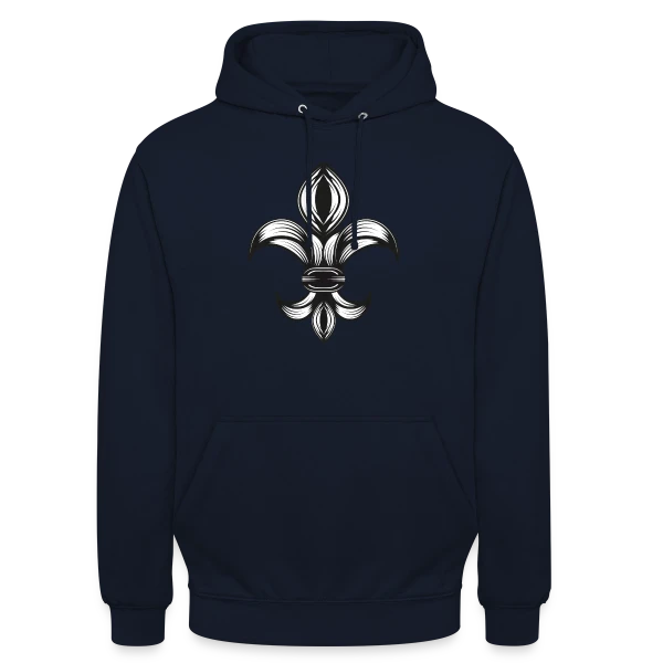 Fleur de Lys Élégante - Symbole Royal sur Sweat-shirt à capuche unisexe
