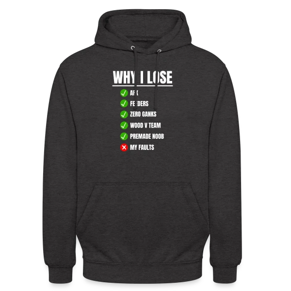 LOL Gamer : 'Pourquoi je perds ?' League of Legends sur Sweat-shirt à capuche unisexe