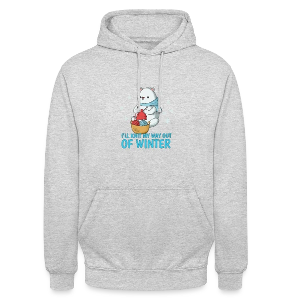 Ours Polaire Tricote l'Hiver sur Sweat-shirt à capuche unisexe