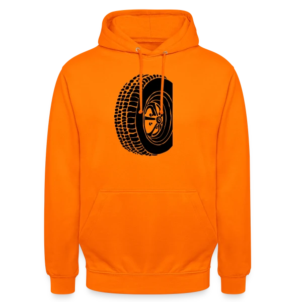 Pneu Rétro Oldschool sur Sweat-shirt à capuche unisexe