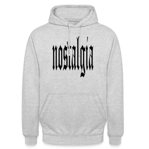 Typographie Gothique "Nostalgia" sur Sweat-shirt à capuche unisexe