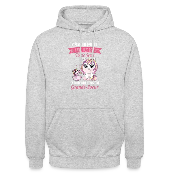 Future Grande Sœur Licorne sur Sweat-shirt à capuche unisexe