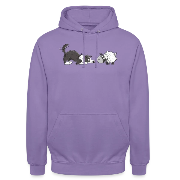 Border Collie et son Mouton Rigolo - Humour Chien sur Sweat-shirt à capuche unisexe