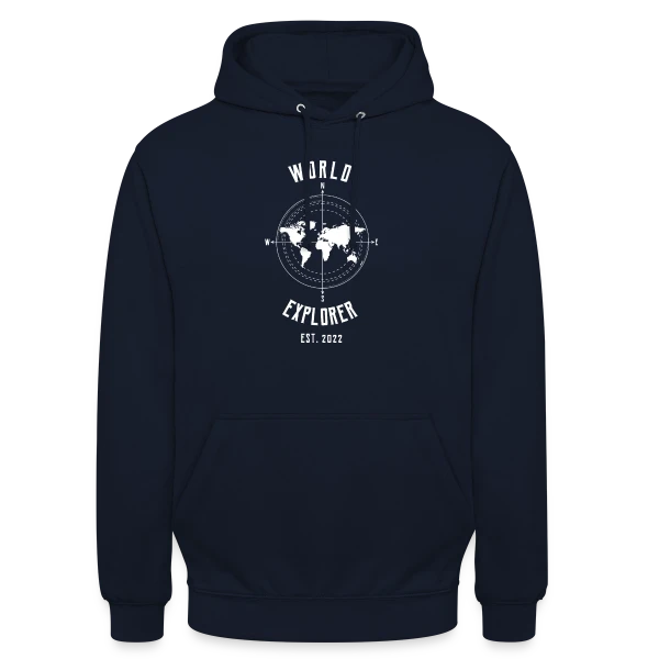 Voyageur Minimaliste sur Sweat-shirt à capuche unisexe