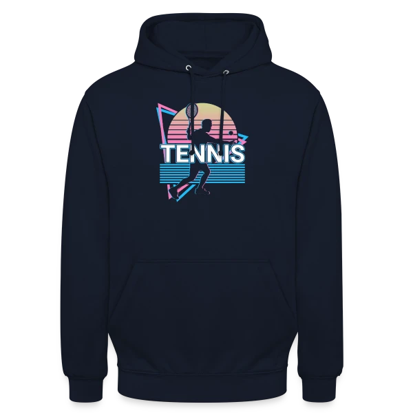 Joueur de Tennis Vaporwave Rétro Esthétique sur Sweat-shirt à capuche unisexe