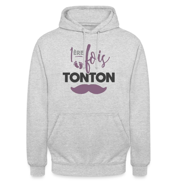 Tonton Première Fois : La Fierté Assumée sur Sweat-shirt à capuche unisexe