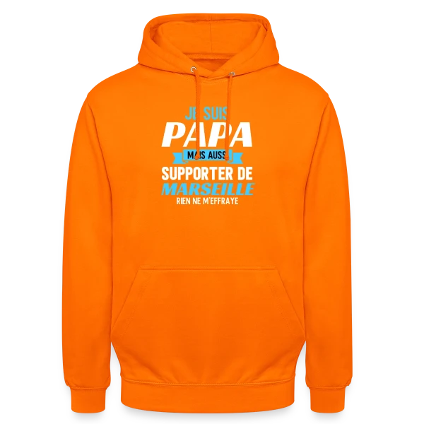 Papa Supporter Marseillais sur Sweat-shirt à capuche unisexe